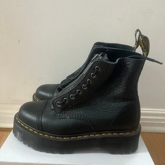 Dr. Martens Sinclair Milled Nappa Leather Platform Boots - Picture 10 of 13